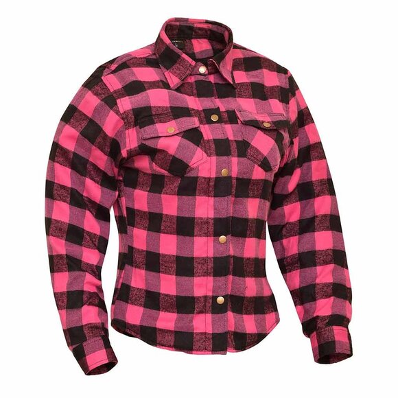 RIDERACT® Classic Red Checkered Flannel Shirt for Women, Button-Down, Casual NEW - Picture 2 of 10